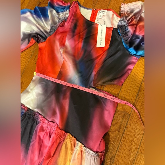 NWT The Drop Womens Multi Asymmetrical Neck Cut-Out Dress Size Small - Picture 8 of 10